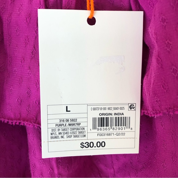 Knox Rose Blouse Top Balloon Long Sleeve Ruffle Size Large color Purple - Picture 6 of 7